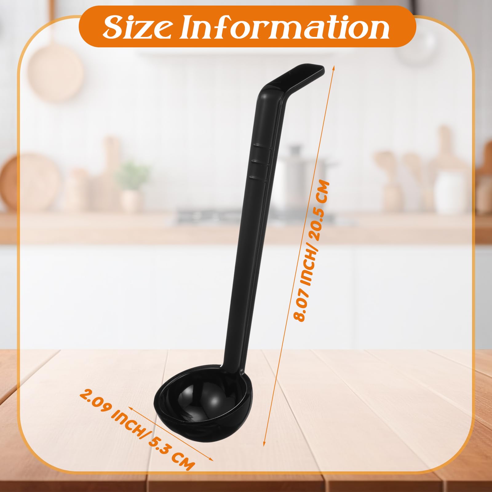 Black Ladle Set - 10 Serving Spoons -3