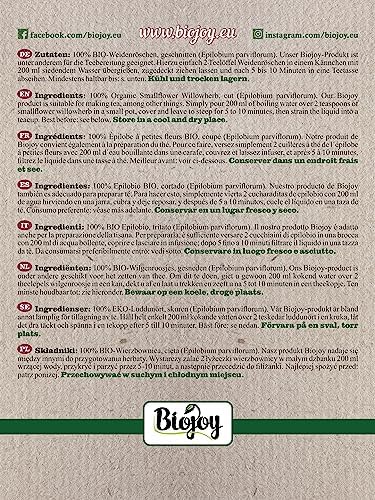 Biojoy Organiczna herbata wierzbownica, cięta (Epilobium parviflorum) (250 gr)