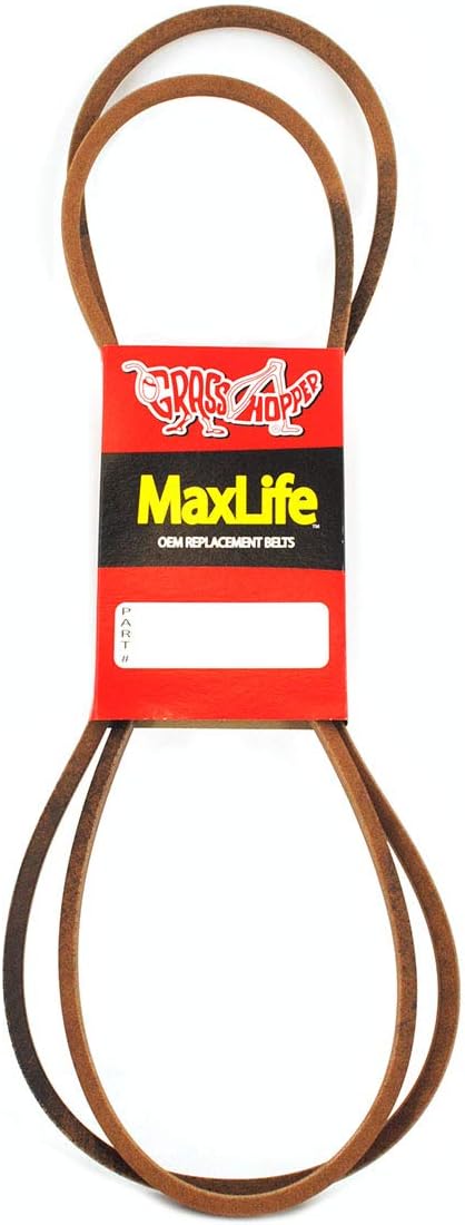 Grasshopper Lawn Mower MaxLife Belt, Designed to Specific Material, Dimensions, Shape, Construction and Pliability Standards That Ensure Superior Performance and Long Life, OEM Replacement Part 382090
