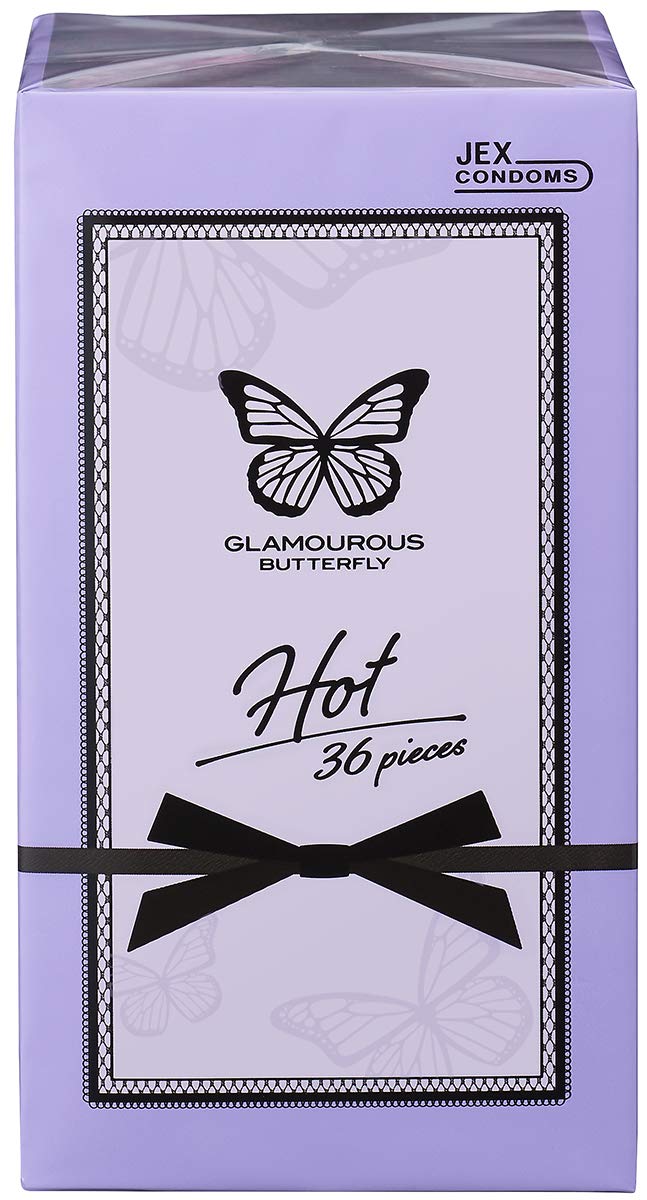 【Amazon.co.jp限定】 マナマナ グラマラスバタフライ ホット 36個入【女性にやさしいたっぷりゼリー付きコンドーム】ホットに感じるゼリー付き、ピンクカラー