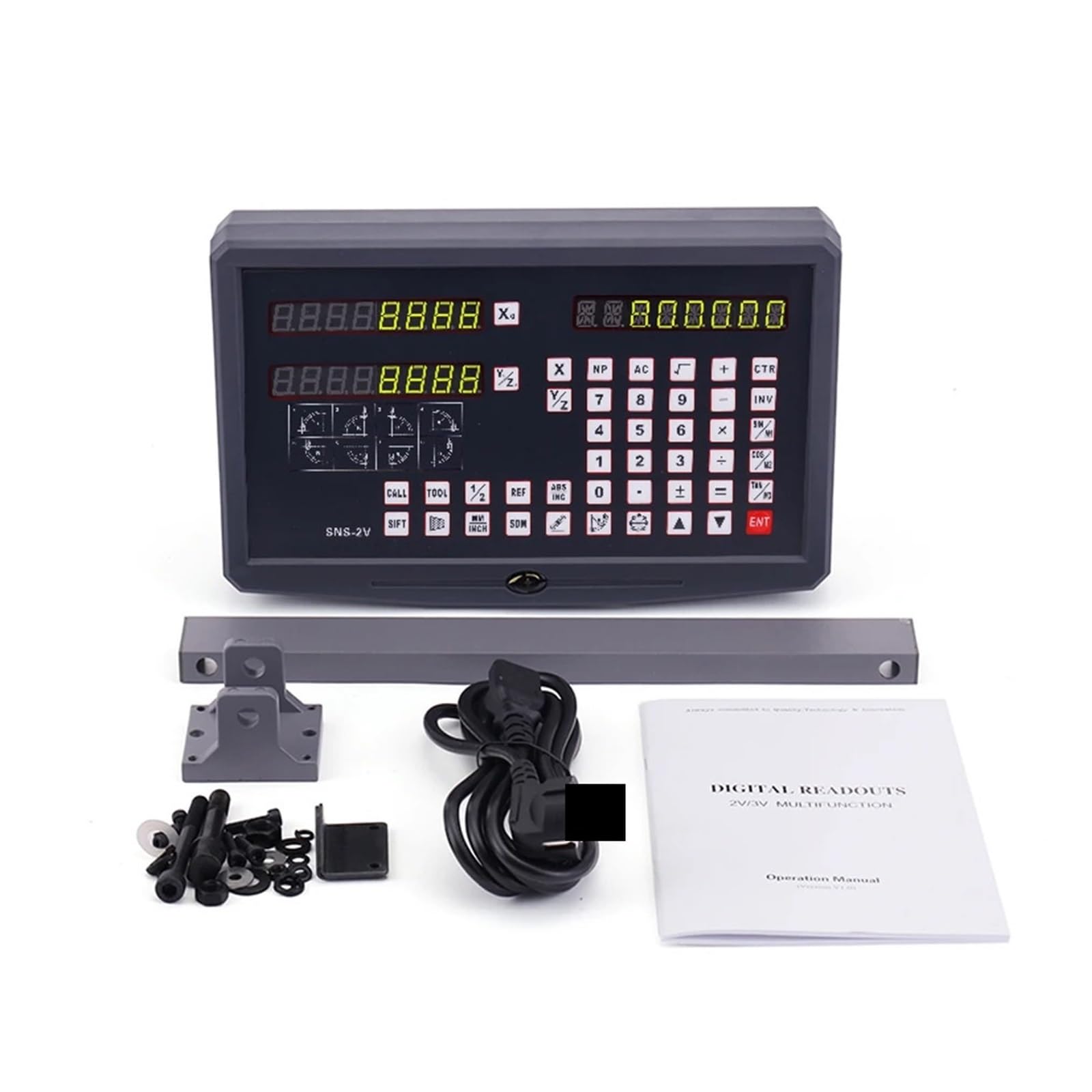 OXOAMP Affichage numérique DRO 2 ou 3 Axes Signal TTL 80 V à 250 V for Tours, fraiseuses, aléseuses CNC,Instrument De Haute PréCision(SNS-2V)