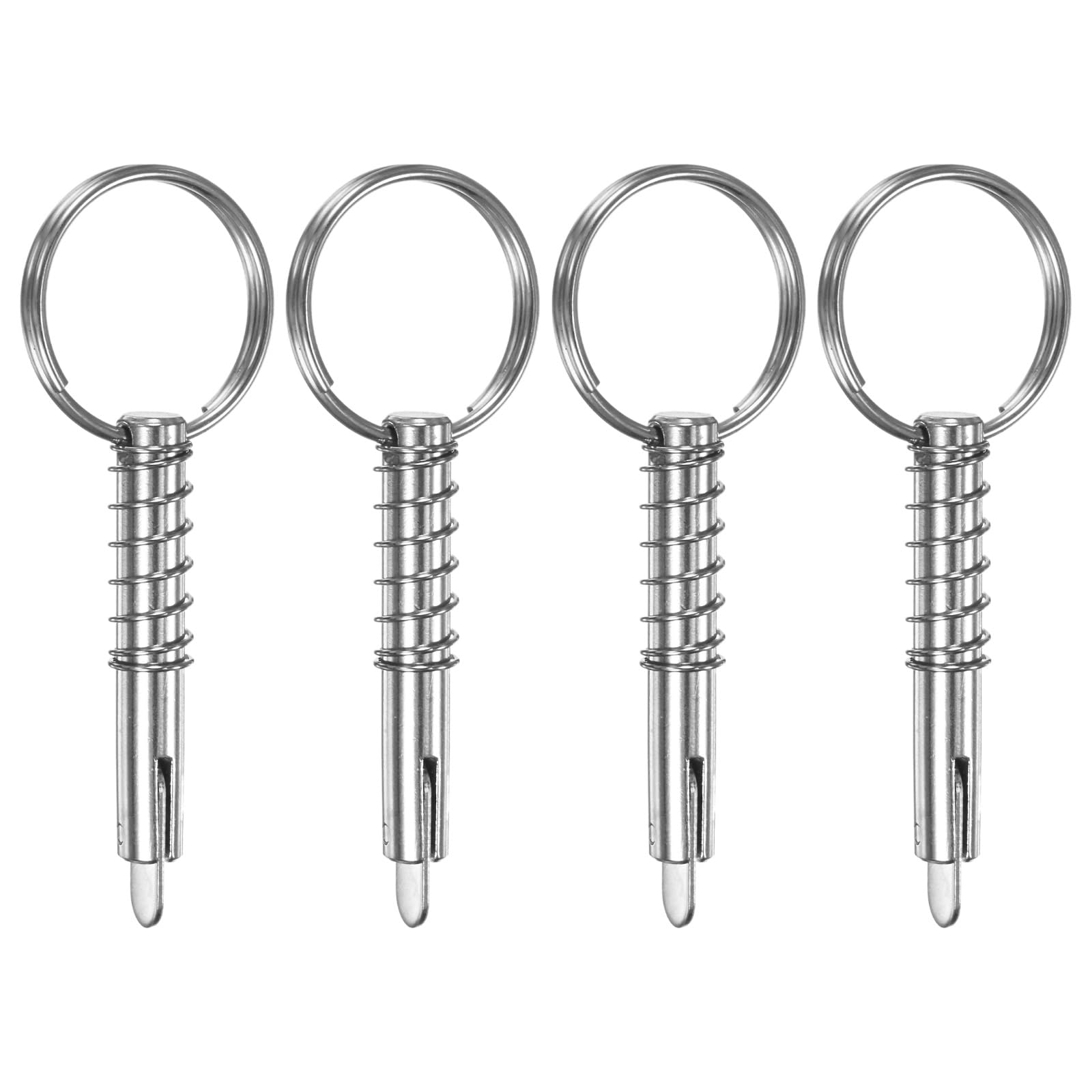 M METERXITY 4-Pack Quick Release Pins, 316 Stainless Steel 8mm Dia., 41mm Usage Length Bimini Top Pin with Drop Cam & Spring for Deck Boat/Canopy, Marine Hardware