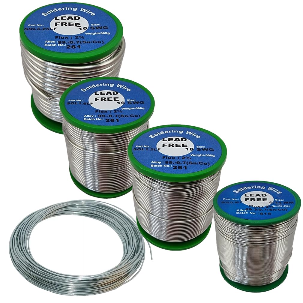 Ukcable-Ties Solder Wire Lead Free 0.8Mm,1.2Mm,1.6Mm,3.25Mm Rosin Flux Core For Electrical Soldering Components Repair 1M 2M 3M 5M Length (3.25Mm, Length: 5M)