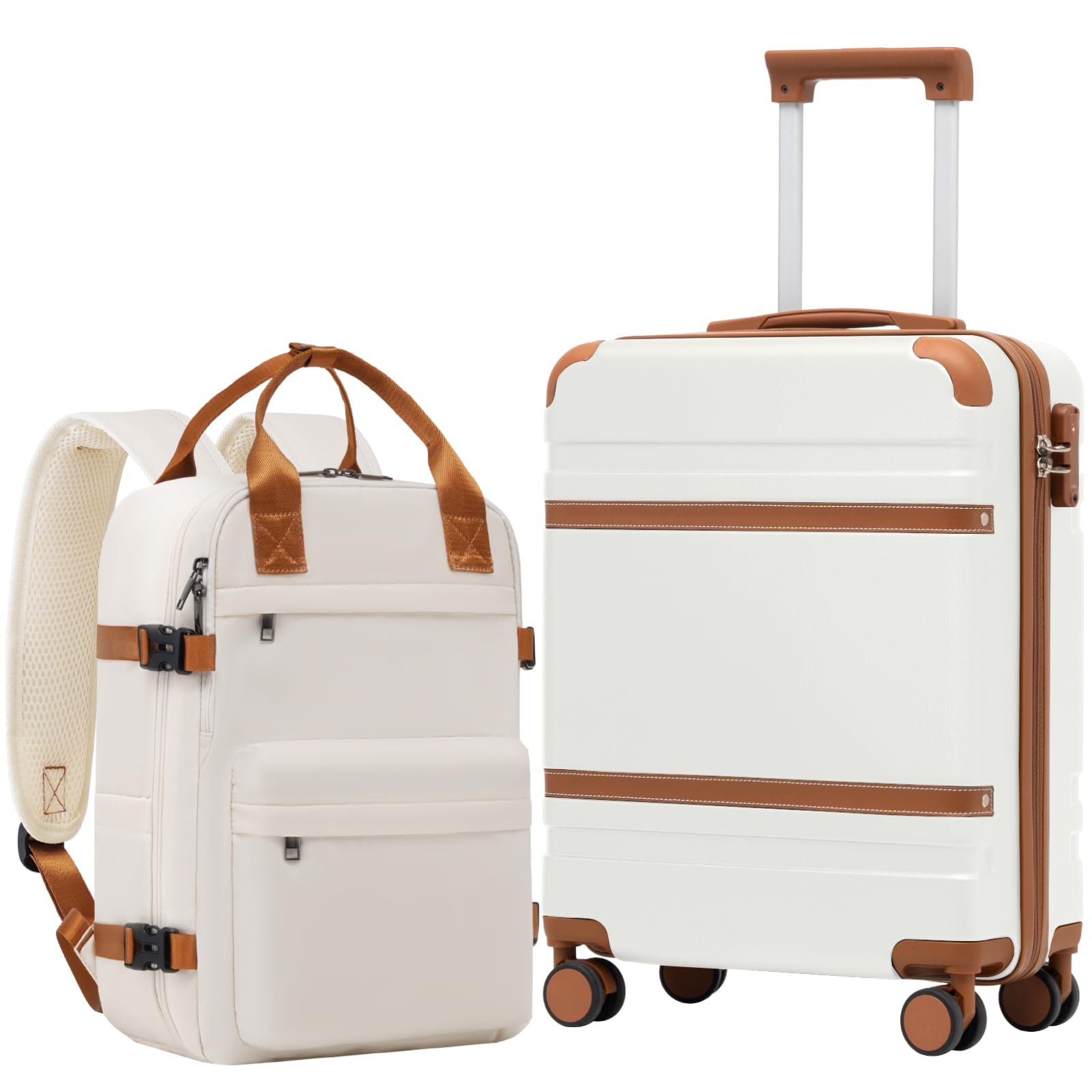 COOLIFE Kabinenkoffer 55X35X20cm für Ryanair Flugzeug Handgepäck Kabinengepäck Hartschalenkoffer mit TSA-Schloss und 4 Zwillingsrollen 2 Jahre Garantie