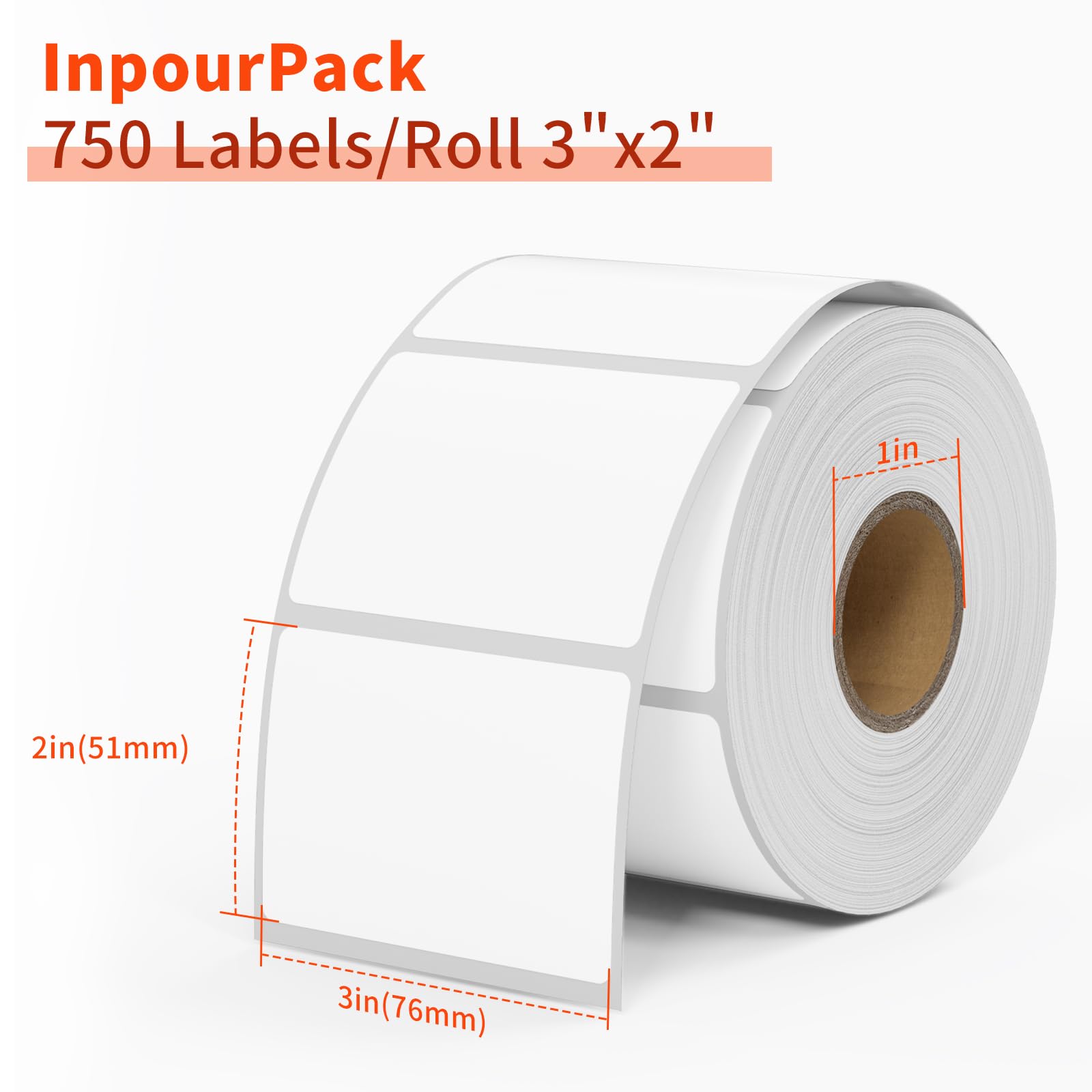 Snapklik.com : InpourPack 3x2 Inch Direct Thermal Label Paper For ...
