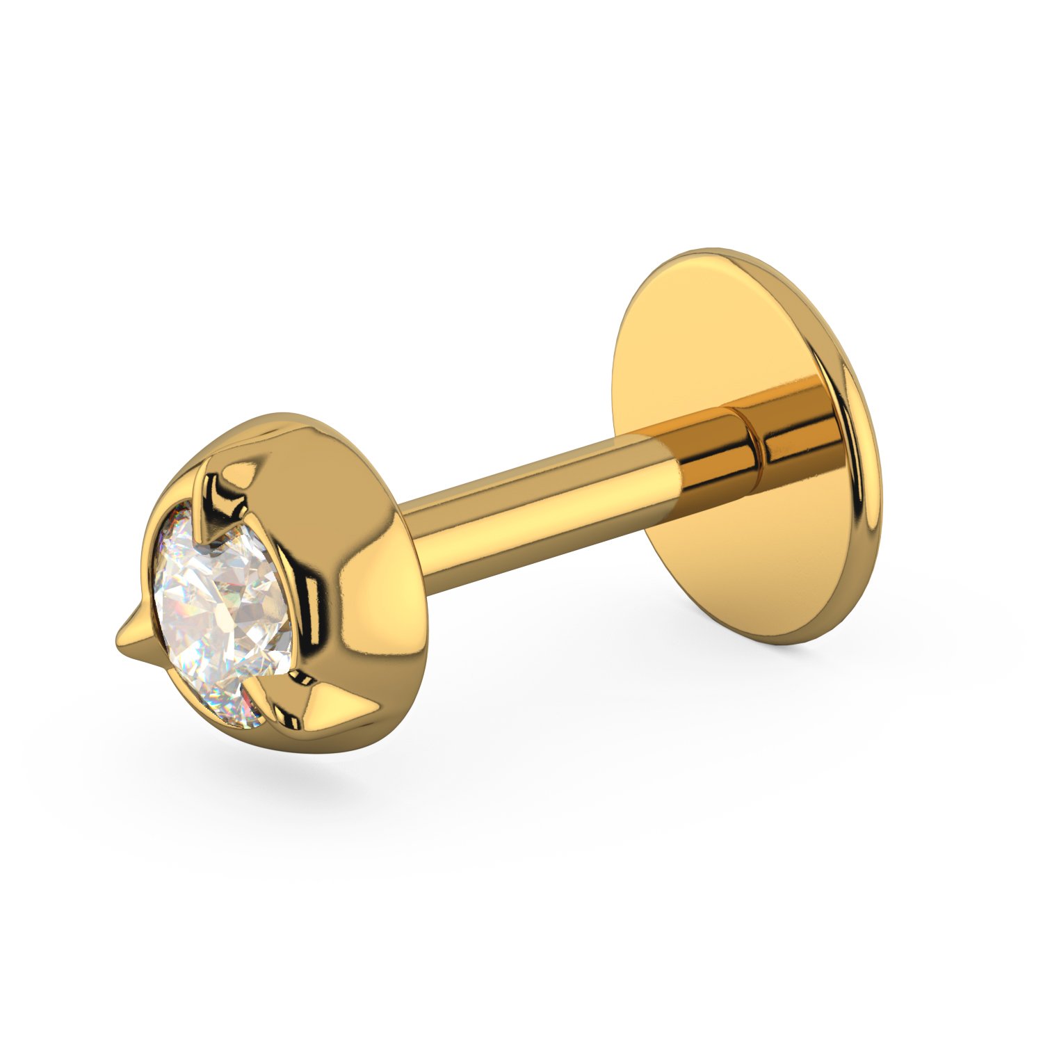 Pride Diamond Collection 22k Yellow Gold and Diamond Nose Pin