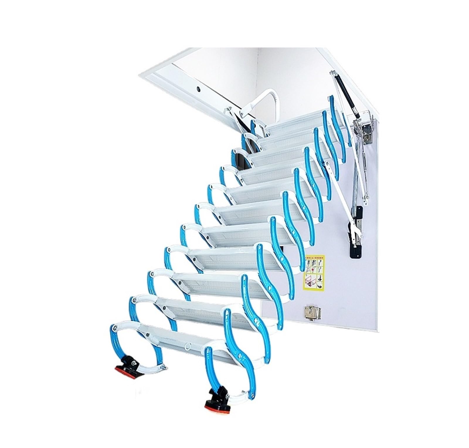 loft ladders Pull-Down Attic Ladder Hidden Ceiling Folding Loft Stairs Space Savingm, for Attics Garages Roofs Basements pull down(80 * 120cm)