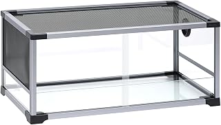20 Gallon Reptile Tank Glass Reptile Terrarium, Bearded Dragon Tank with Top Ventilation, Snake Tank Enclosure for Sankes, Bearded Dragon, Leopard Gecko 31''x15''x13''