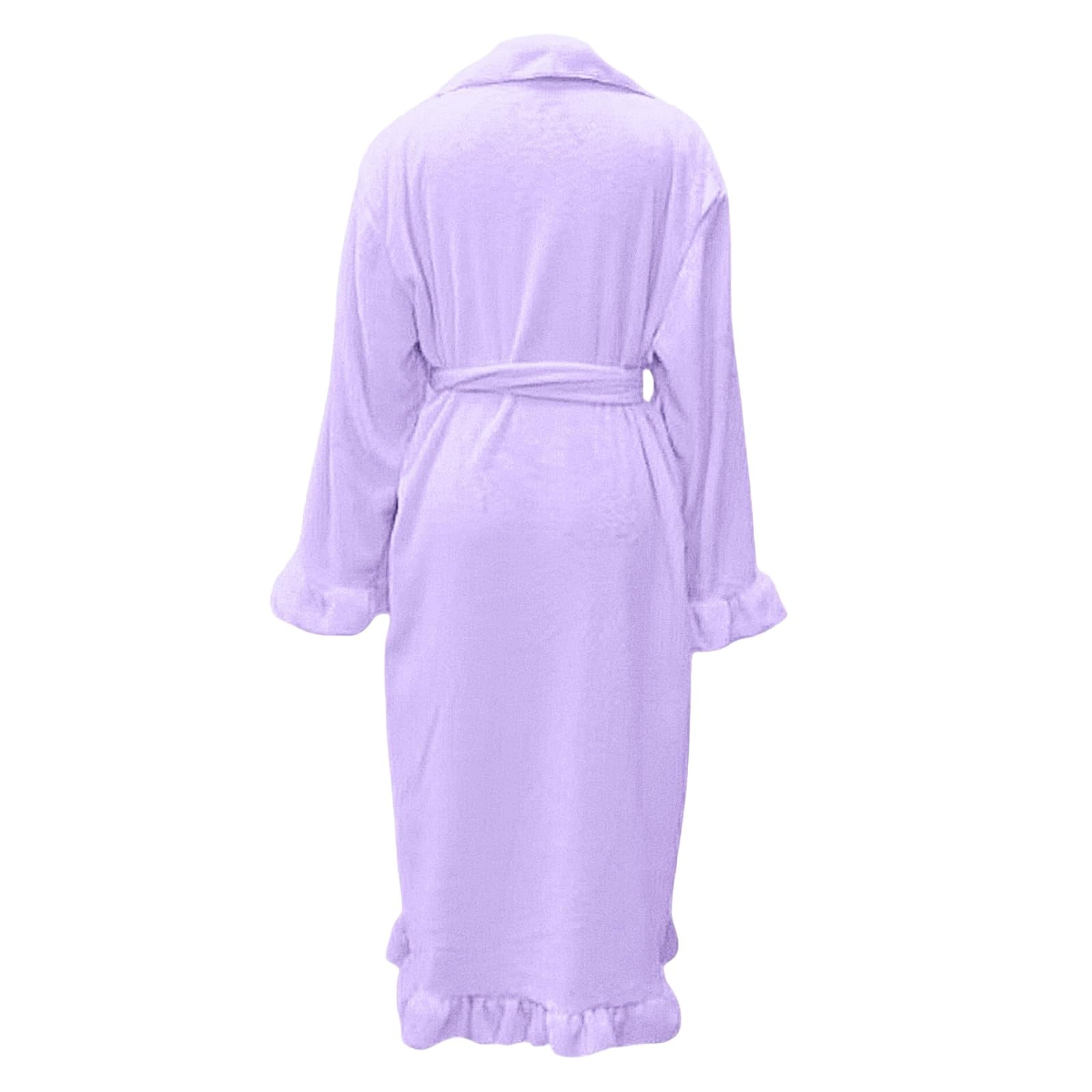 Bata de baño de felpa con capucha para mujer, bata de baño de manga larga, bata de baño gruesa y suave, talla grande, abrigo cálido de invierno, bata de forro polar rosa esponjosa
