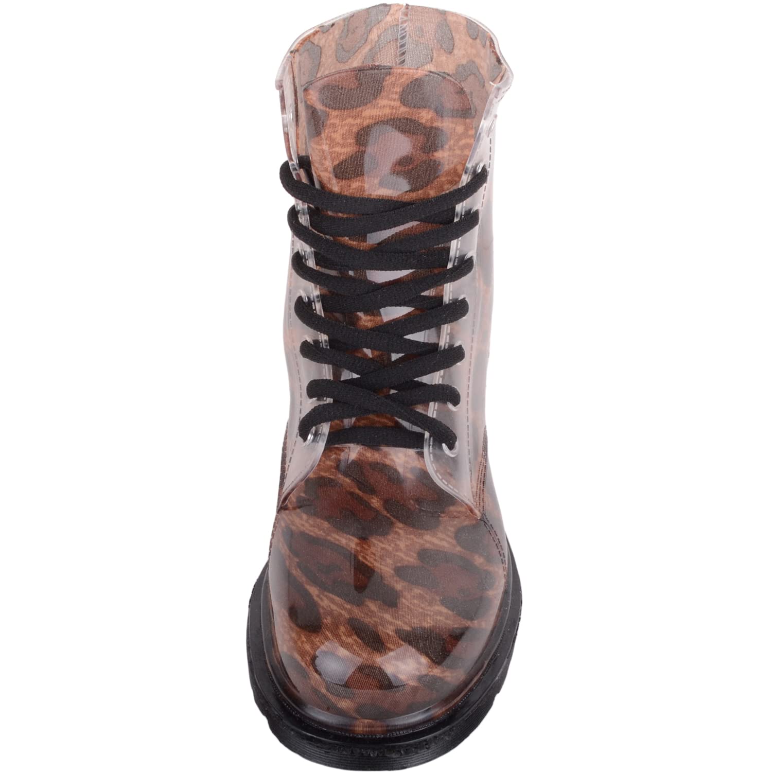 Absolute Footwear Botas impermeables de invierno con estampado de leopardo para mujer