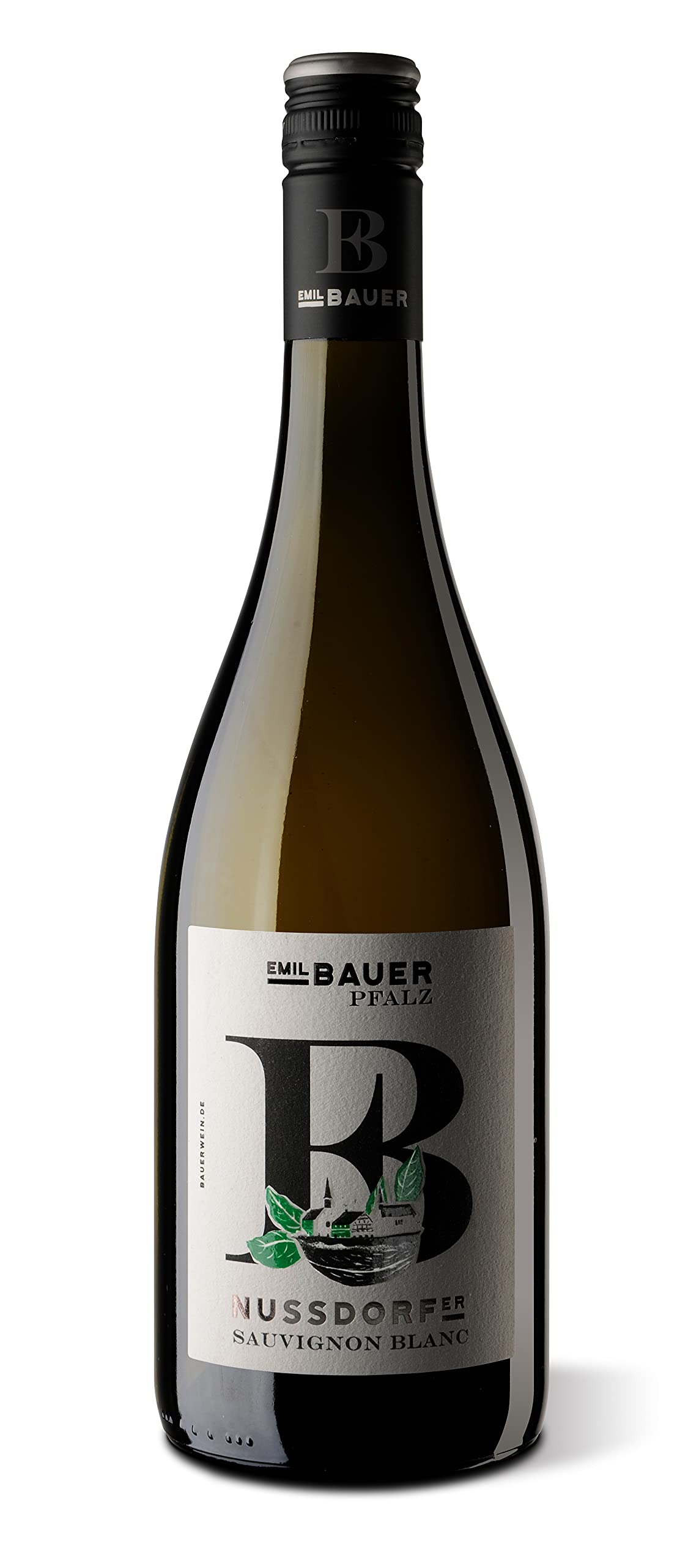 Emil Bauer Weiß Nussdorf Sauvignon Blanc, Trockener Wein Aus Der Pfalz (1 X 0.75L)