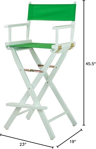 Miniatura 302 de Casual Home - Silla de director de 30 in, marco blanco, con lona color blanco, altura de barra