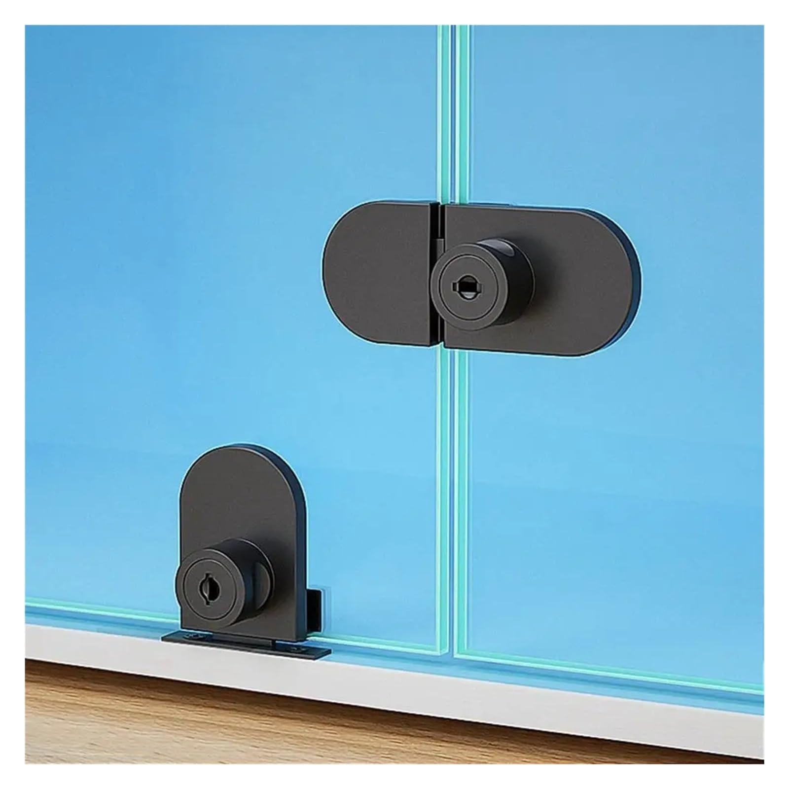 Cerradura Para Puerta De Vidrio Cerradura deslizante abierta doble for exhibición de gabinete, cerradura puerta vidrio, for(Color 7)