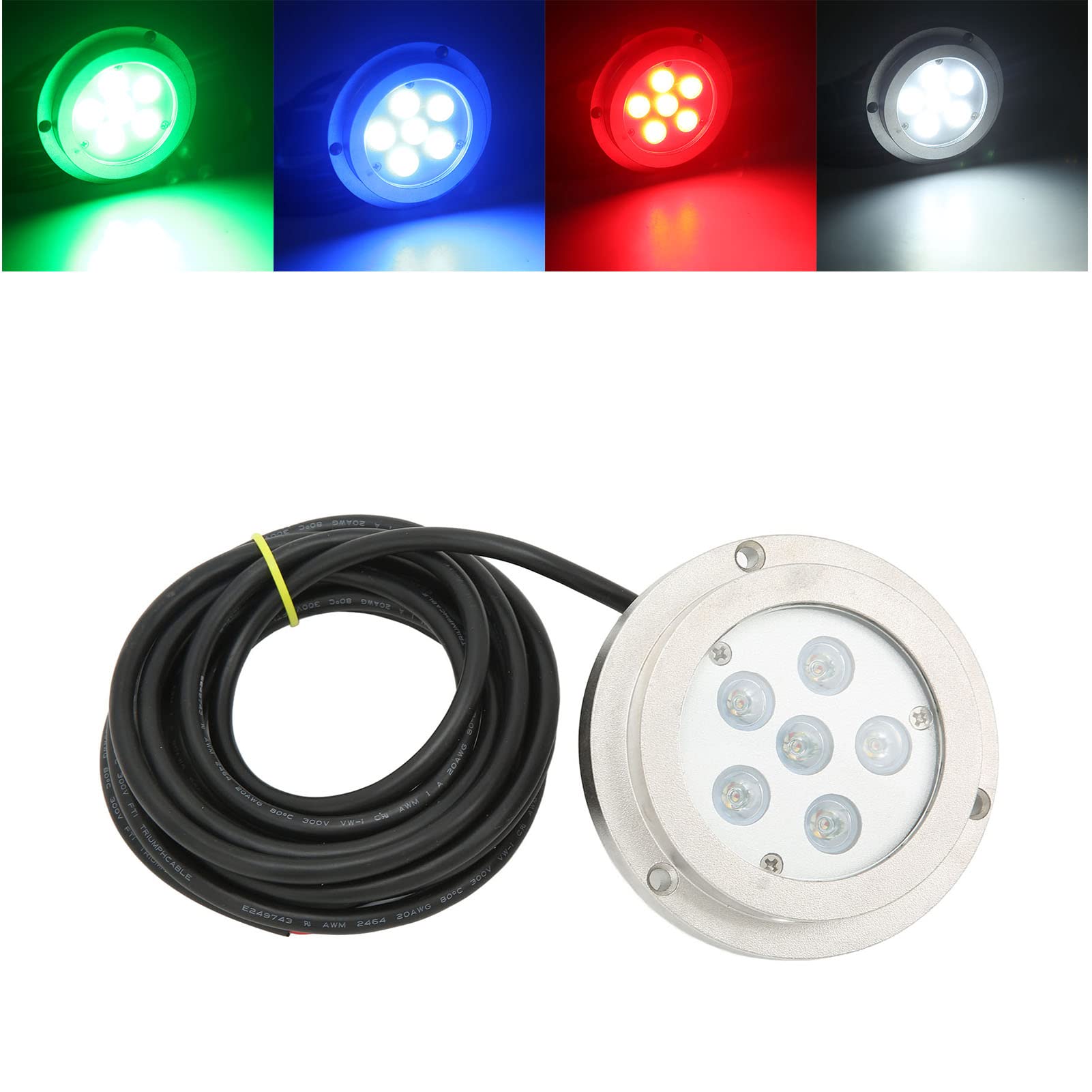 Helles Licht, RGBW-Beleuchtung, IP68 Wasserdicht, Edelstahl 316, Sicherer Schutz, Boots-Unterwasserlicht mit Dichtungsfunktion für Yachten und Motorboote