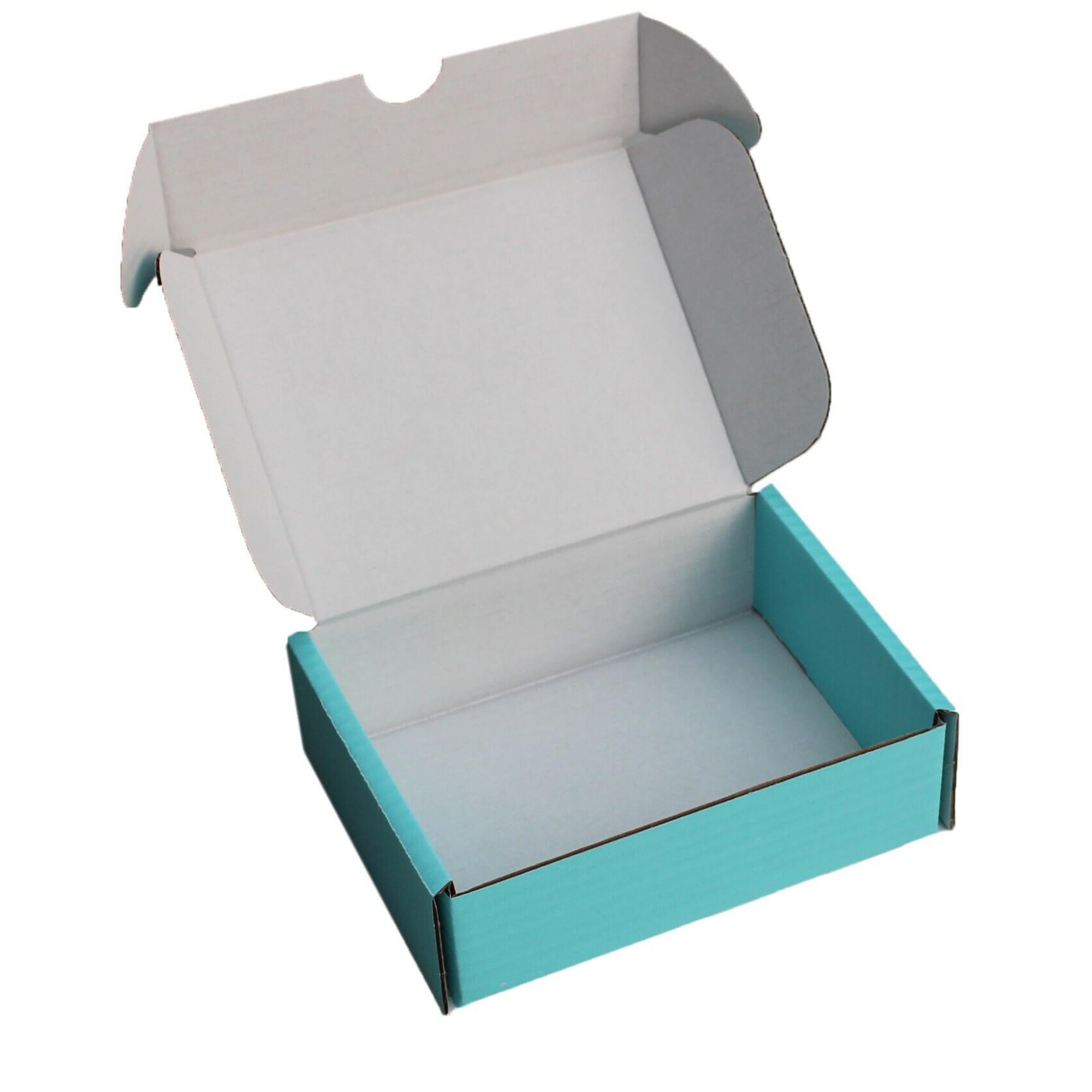 MEG4TEC 25 Pack Shipping Coloured Boxes - Corrugated Cardboard Small Parcel Box for Posting Packing Mailing (10" x 7" x 3" (25cm x 17.5cm x 7.5cm), Blue)
