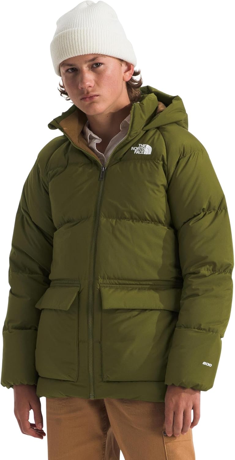 THE NORTH FACE Kids' North Down Fleece-Lined Short Parka | 600 Fill Recycled Waterfowl Down Insulated, Water Repellent - Image 4