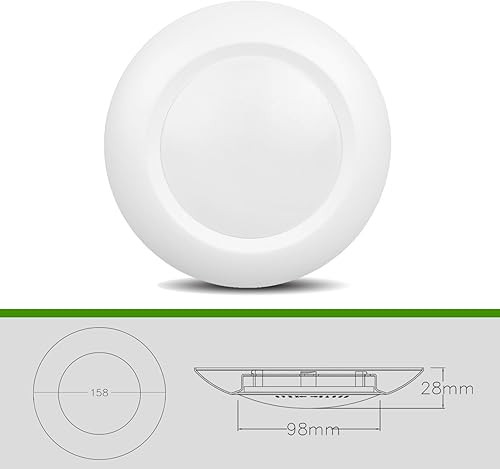 Miniatura 4 de JULLISON Paquete de 10 luces LED de 4 pulgadas empotradas y de montaje en superficie, redondas, 10 W, 600 lúmenes, blanco cálido 3000 K, CRI80, DOB,