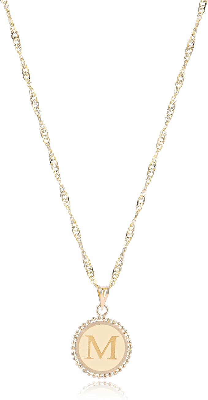 Gold m pendant necklace Clearance