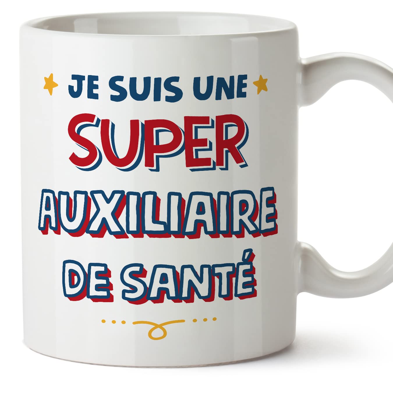 MUGFFINS Nursing Assistant Woman Mug - in French - Je Suis Super - Funny Gift for Colleagues - Ceramic 11oz Mug — image 1