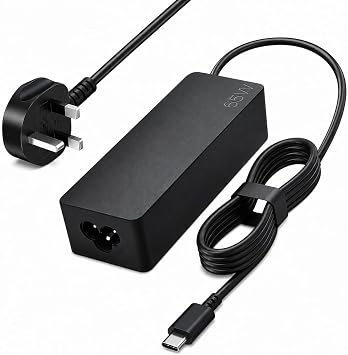 65W USB C Laptop Charger for Lenovo ThinkPad T480 T490 E14 E15 X1 Carbon, for ThinkBook Yoga Chromebook, Type-C PD AC Power Adapter with Extended Cord