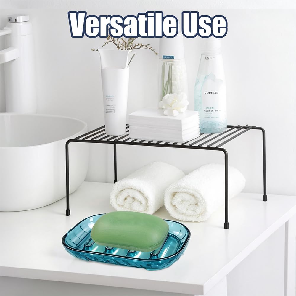 2Pcs Self Draining Waterfall Plastic Bar Soap Holder,Turquoise