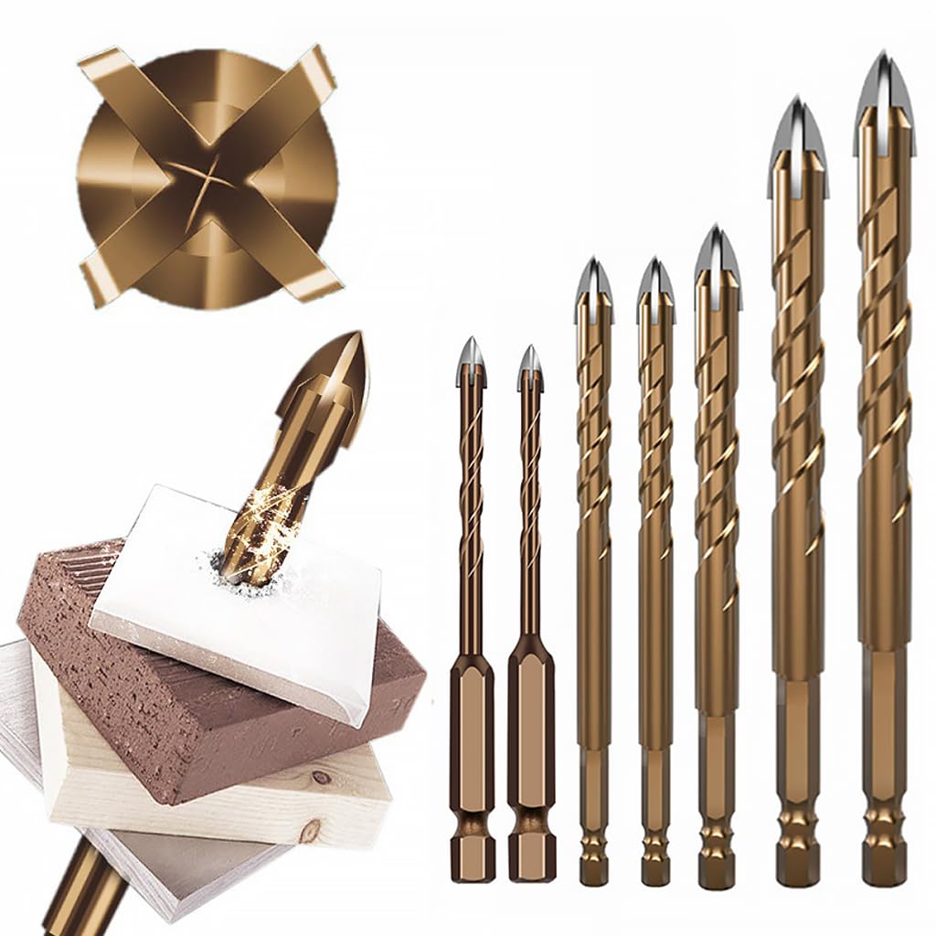 Serplex® 7pcs Drill Bit Set Alloy Steel Drill Bits 3mm to 12mm Hex Shank Drill Bits High Impact Power Drill Carbide Tips Concrete Drill Bit Set for Glass, Tile, Brick, Cement, Concrete, Plastic, Wood (B0D8W7YSLL) Amazon Price History, Amazon Price Tracker