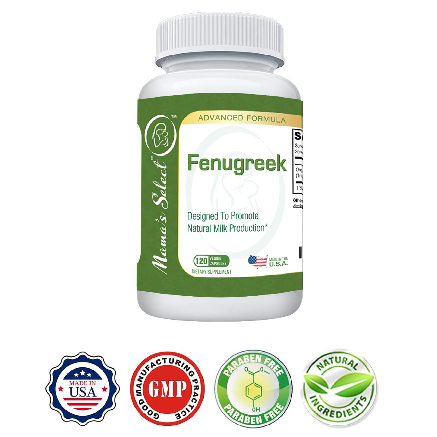 Fenugreek Capsules for Increased Breast Milk Supply During Breastfeeding & Lactation 100