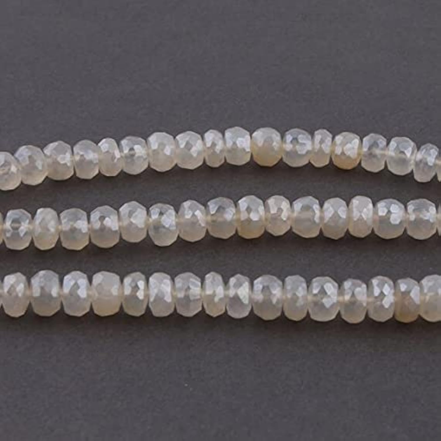 Perles Silverite calcédoine rondelles facettées 7mm pour bijoux haute qualité 13 pouces SB2063