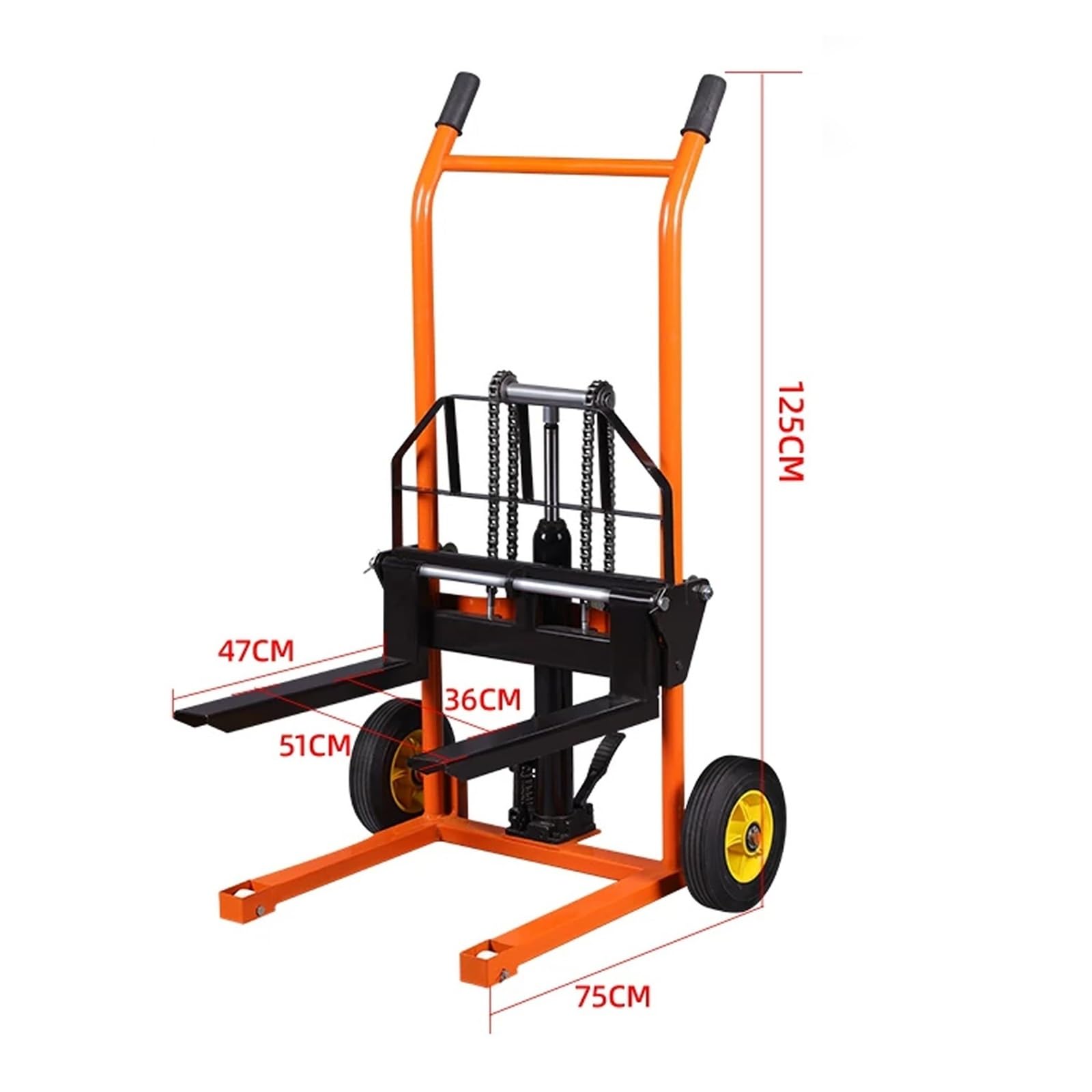 Transpallet Carrello elevatore idraulico for pallet con impilatore manuale da 200 kg for caricamento in magazzino
