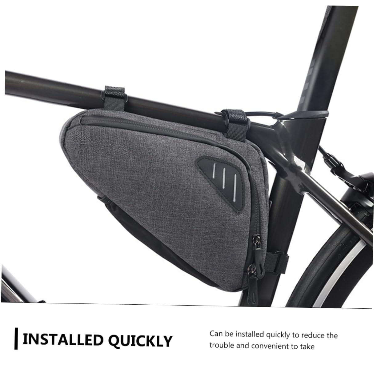 INOOMP 3 PCS Bike Bag Telaio Nero Biciclette Accessori per Il Ciclismo Sacchetto della Sella della Bici Panno di Nylon Sacchetto della Bici Nero Borse Sella Cellulare Sacchetto di