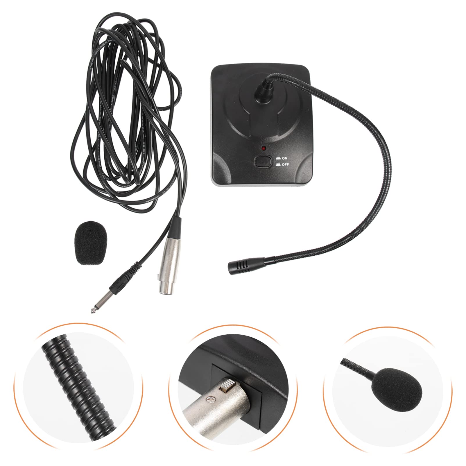 BESPORTBLE Wired Conference Gooseneck Microphone Desktop Mic with High Sensitivity for Online Meetings Gaming and Live Broadcasts Plug Play Design for Audio