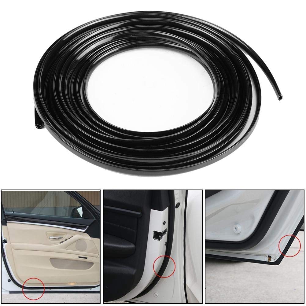 6M Black U-Type Car Door Edge Moulding Rubber Strip – Universal Paint Protector Kit