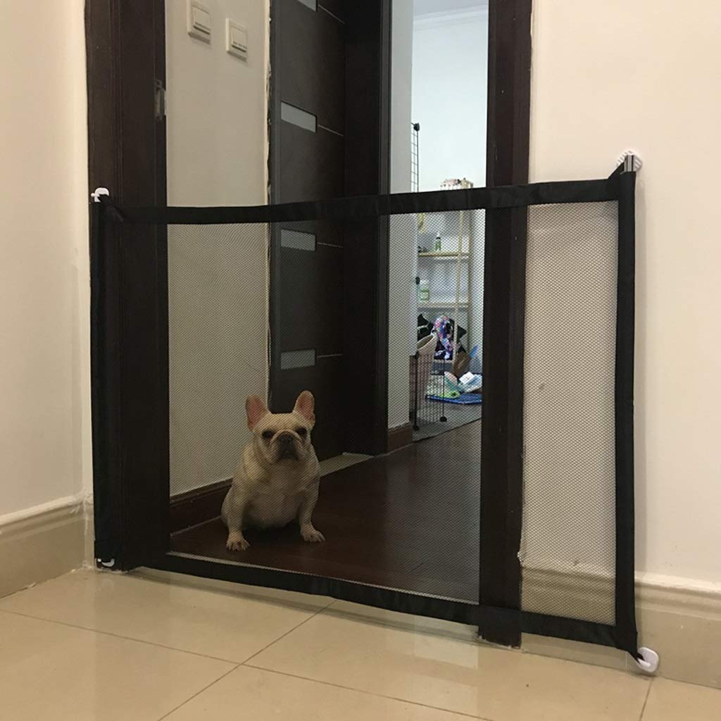 Parc pour animaux de compagnie pliable Magic Gate en gaze noire pour escalier