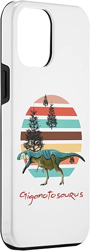 Vista 24 de iPhone XR Giganotosaurus Retro T rex prehistoric dinosaur Father's day Case