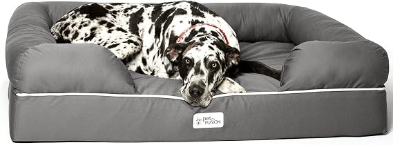 PetFusion Replacement Cover for Ultimate Dog Lounge Dog Bed Cover Jumbo 2XL - Grey