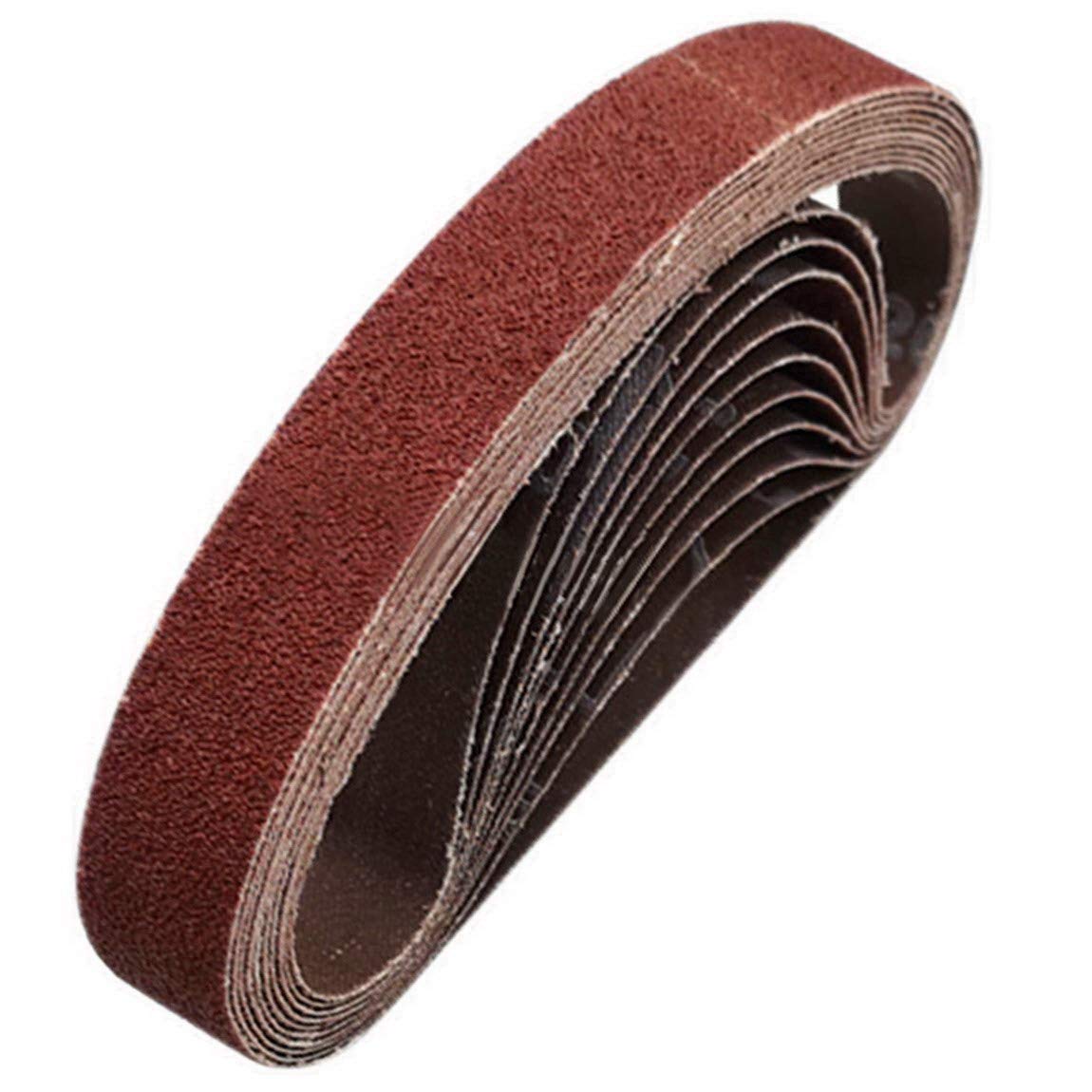 研磨 エアーベルトサンダー 交換用 ベルト, 幅20mm*周長520mm【20個セット】粒度#60#80#120#180#240#320#400#600ベルトサンダー用サンディングペーパー (#120-20PCS)