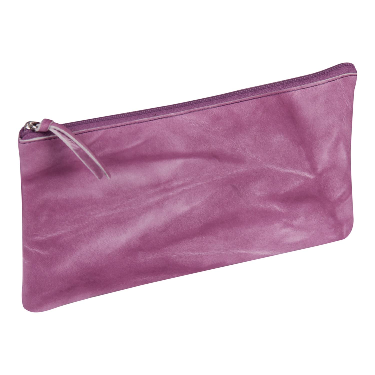 Clairefontaine, Ref 410177C, Tie & Dye Leather Flat Pouch, 22 x 11cm, Made From Genuine Lambskin Leather