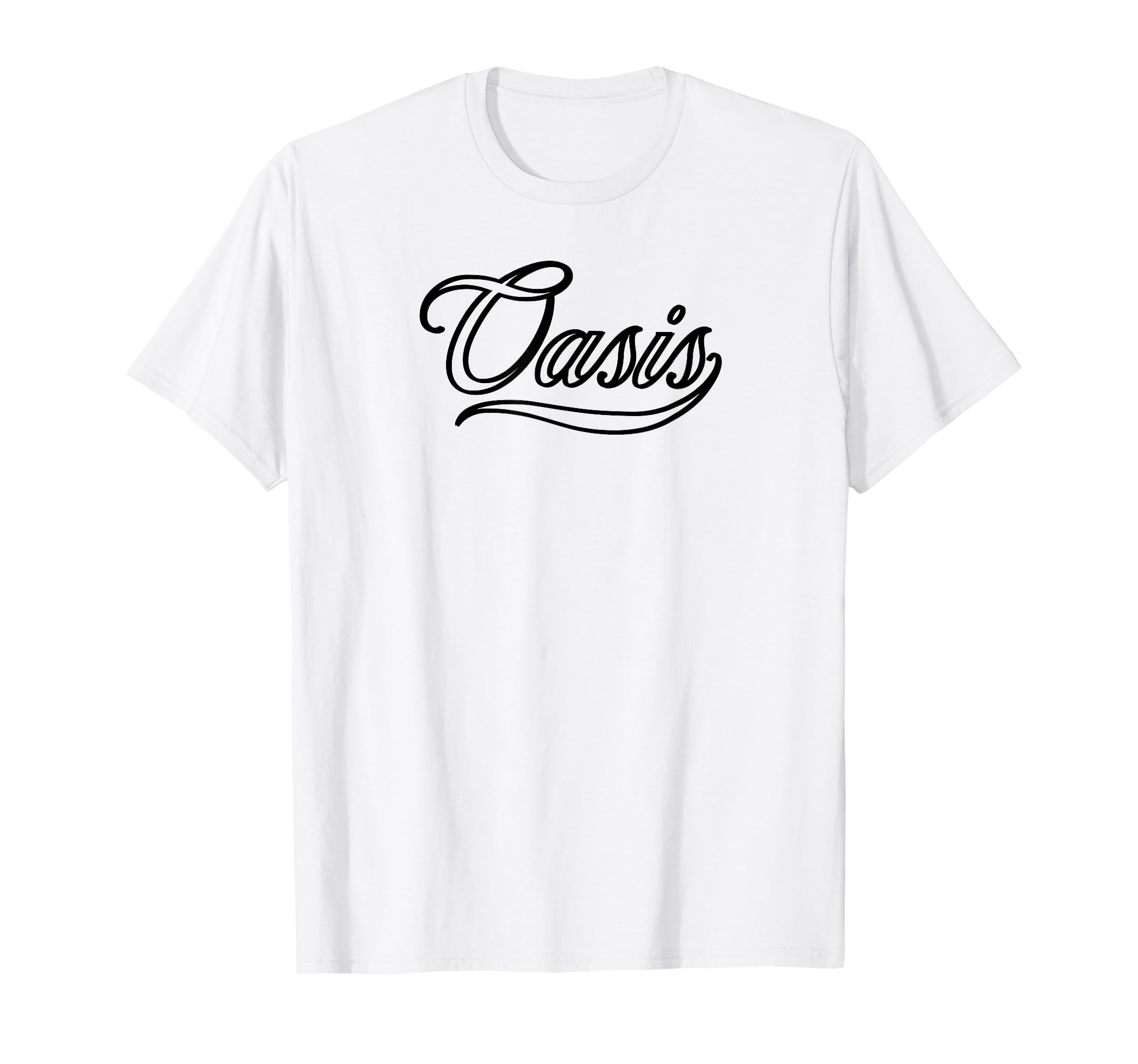 Oasis - Black Logo Retro Vintage Tee T-Shirt