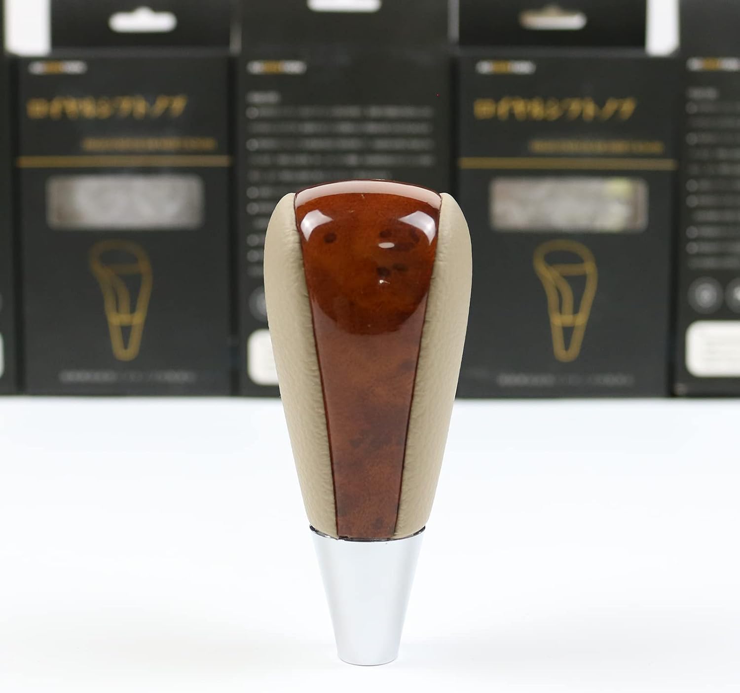 Beige Leather Gear Shift Knob for Toyota Corolla Camry Rav4 Solara Tundra Estima Land Cruiser 4Runner Hiace Lexus ES350 IS250