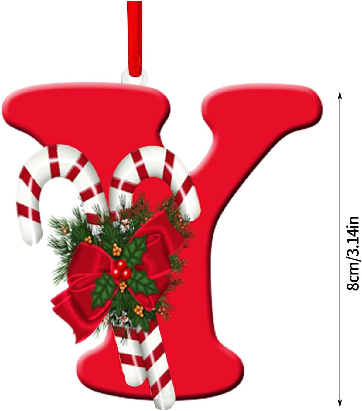 26 Letters Christmas Tree Decoration Pendant,Christmas Tree Ornaments Personalized DIY Christmas Ornaments Christmas Decoration Xmas Tree Hanging Decor (Y)