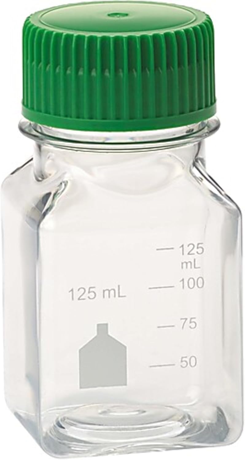 Celltreat 229798 1000mL Media Bottle, Square, PET, Individually Wrapped, Sterile