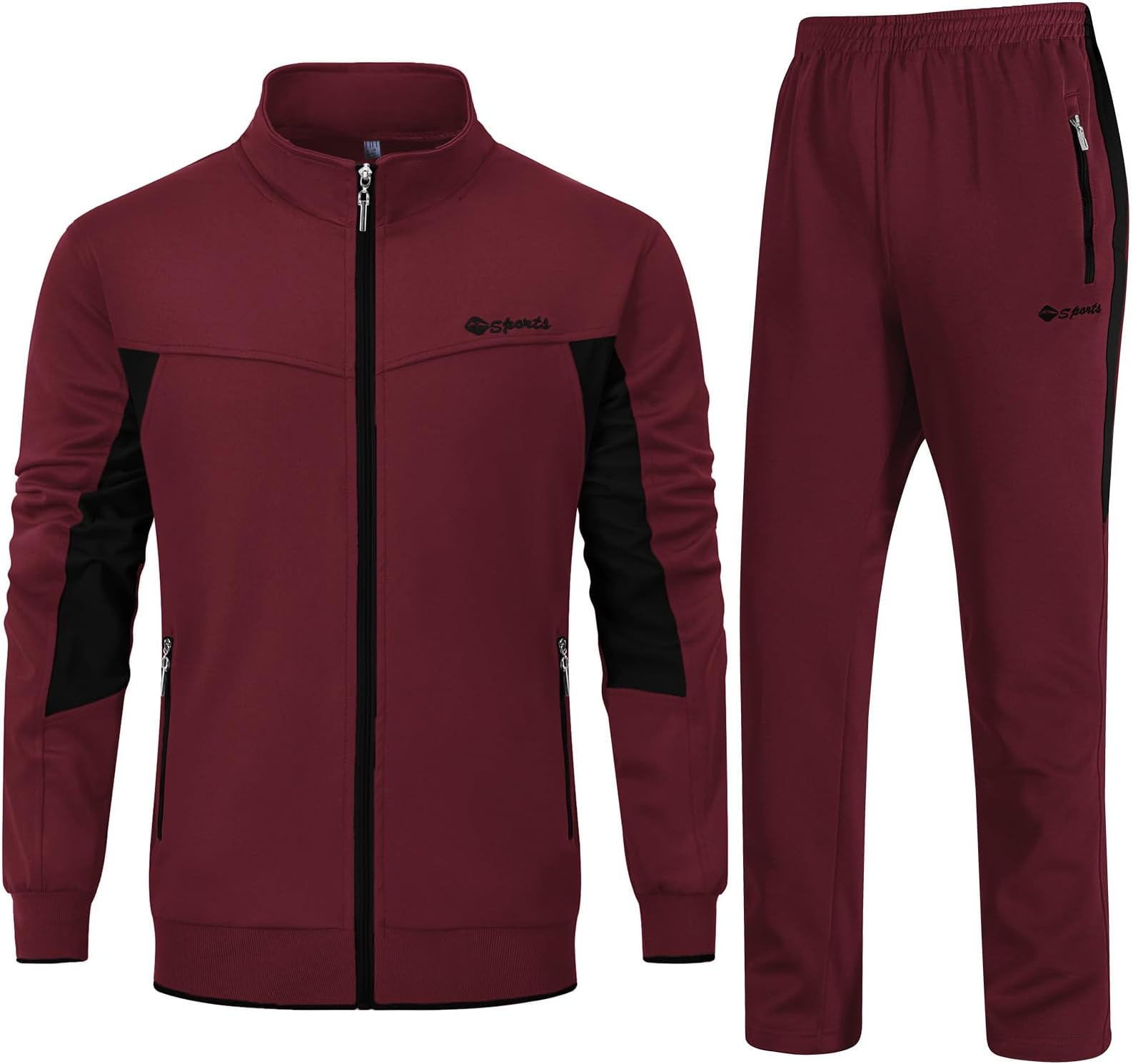 Rdruko Men's Tracksuit Athletic Full Zip Casual Sports Jogging Gym Sweatsuit