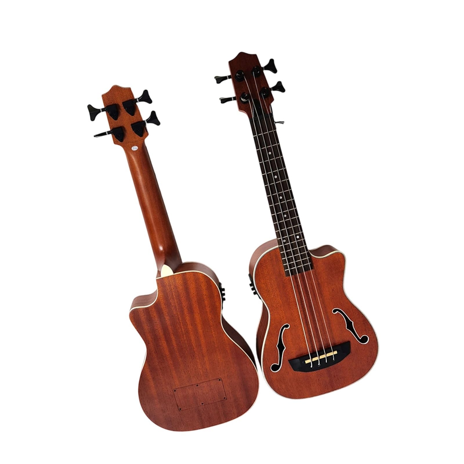 30 Calowe 4 Strunowe Mahoniowe Ukulele Basowe Z Przetwornikiem Dla Początkujących Ukulele Dla Dorosłych