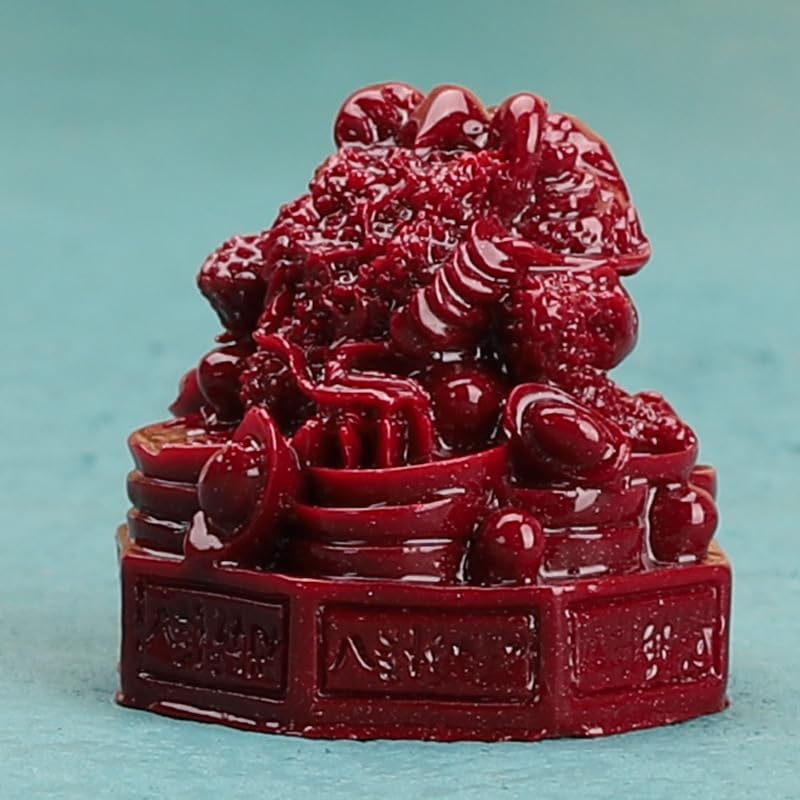 NIBHZ Ornamento della Tartaruga Drago cinabro per Il Feng Shui Domestico