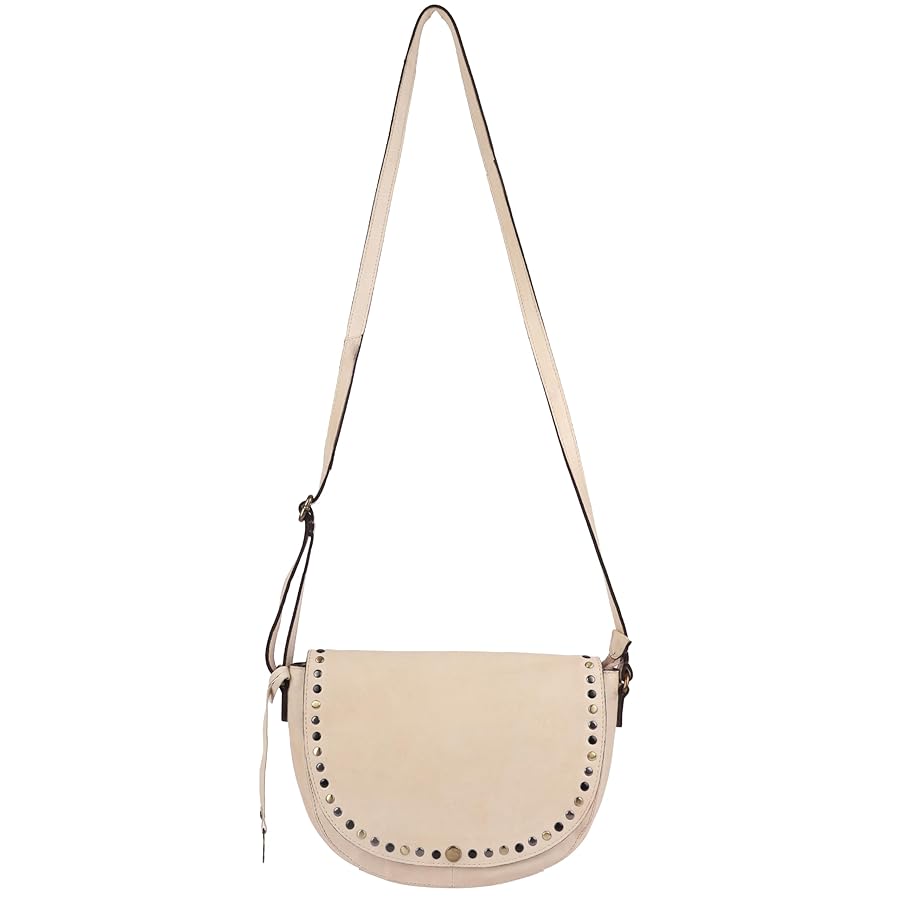 バッグ Italian studded leather shoulder bag Genuine Italian Leather Boho Studded Crossbody Sling Bag 10