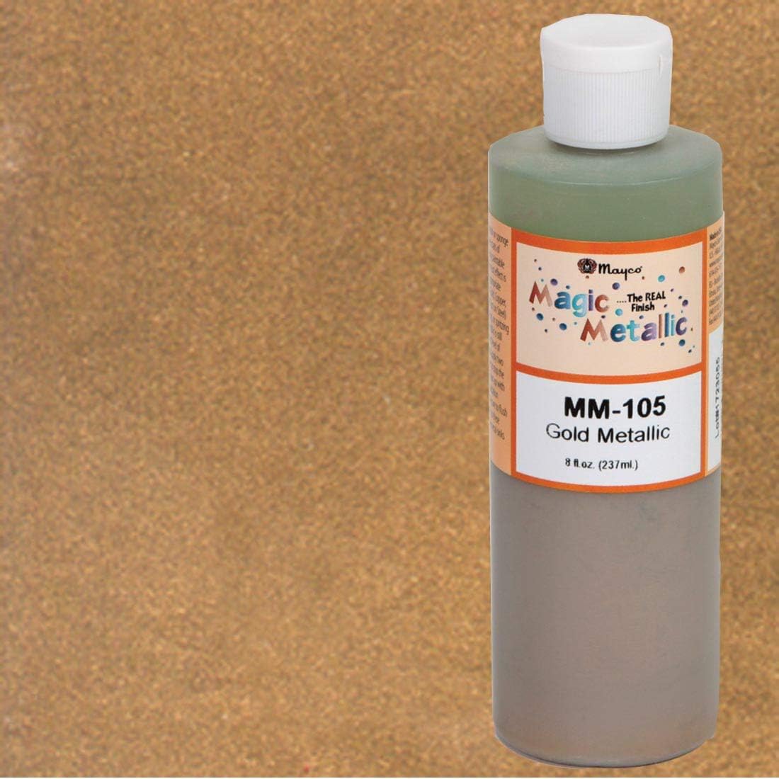 Magic Metallics Mayco Non-Toxic Metallic Paint, 8 oz Bottle, Gold