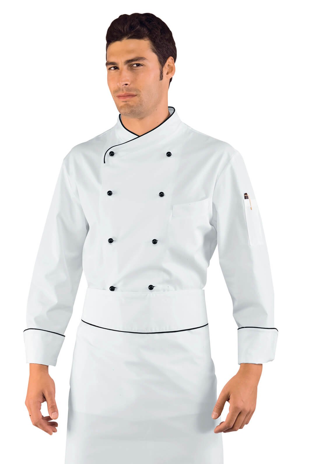 Giacca Da Cuoco Isacco 056926 Alicante Mezza Manica - 100% Cotone, Taglie Donna - Foto 9
