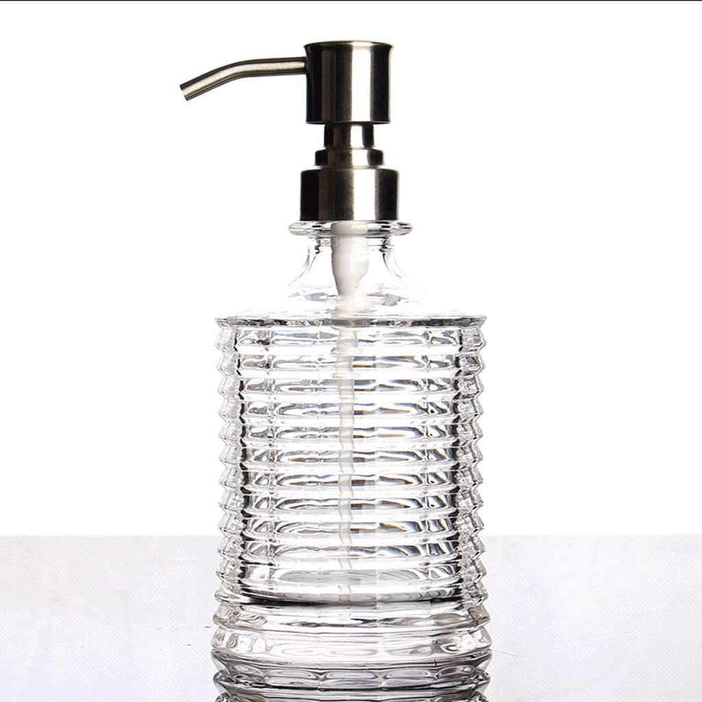 Nachfüllbare Seifenspender Seifenspender, Klarglas, Lotionflasche mit Pumpe, Seifenbad, Pumpspender, 15,2 oz/450 ml Für Küchenbad