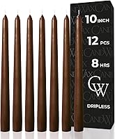 Vista 41 de Candwax - Velas cónicas de 12.0 in, sin goteo, sin perfume, cera de parafina con mechas de algodón, 10 horas de combustión