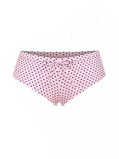 seamoly Deep Blue Polka Dots Print Bowknot Decor Beach Swim Bottom Boyshorts